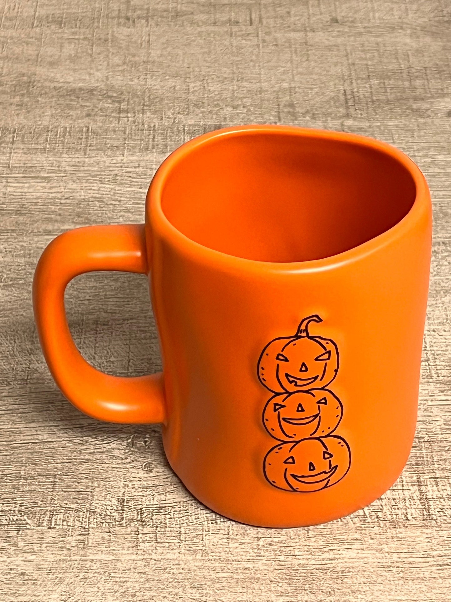 New Rae Dunn Halloween Orange BEWARE Mug