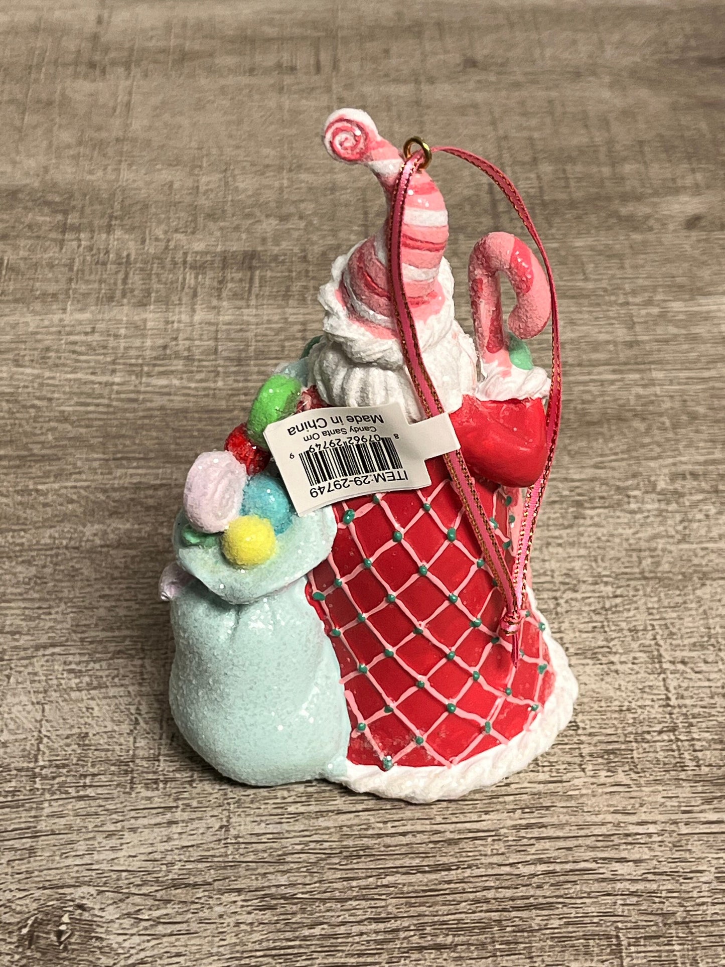 New December Diamonds 5.5" Candy Santa Ornament