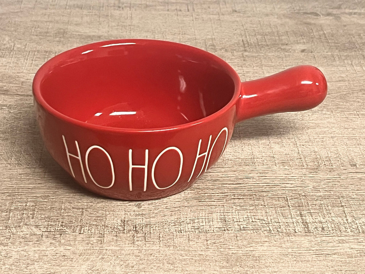 New Rae Dunn Christmas Santa Ho Ho Ho Bowl with Handle