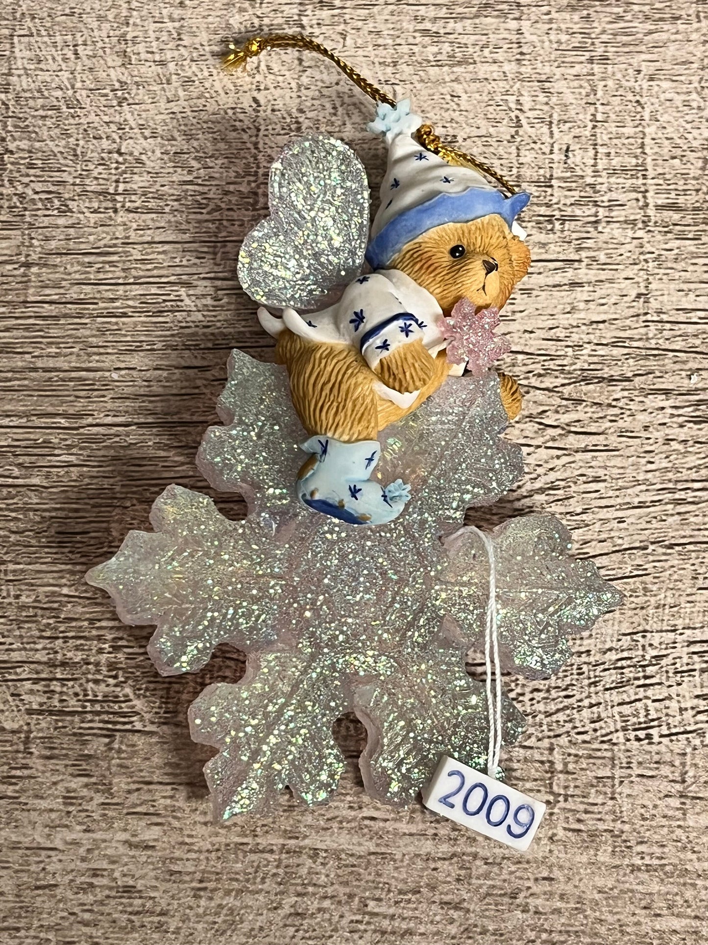 Cherished Teddies by Enesco Dated 2009 May Your Holiday's Sparkle Orn.4013434