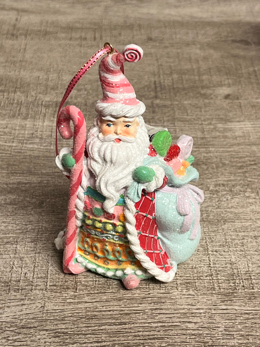 New December Diamonds 5.5" Candy Santa Ornament